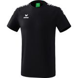 Erima Essential 5-C T-Shirt Zwart-Wit Maat S