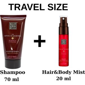 Rituals - Ayurveda - Duo Travel Size Set - Shampoo 70 ml + Hair&Body Mist 20 ml + Gift bag