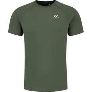 XXL Nutrition - Performance T-shirt - Sportshirt Heren, Shirt, Fitness tshirt - Dark Green - 4-Way Stretch - Regular Fit - Maat XXL