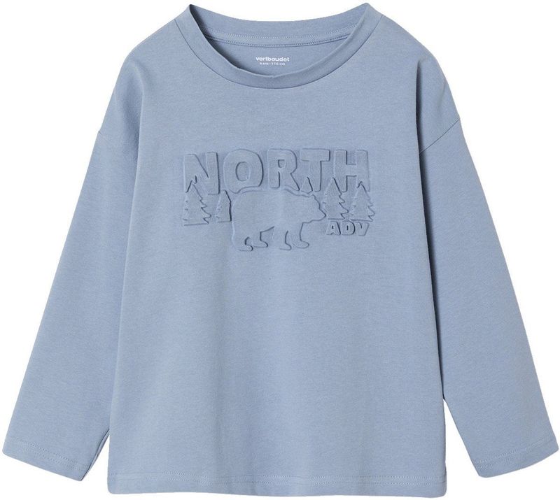 T-shirt - Lichtblauw - Lange Mouwen - Jongens - Berenmotief