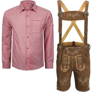 Klederdrachtset voor heren met lederhose en overhemd voor Oktoberfest
