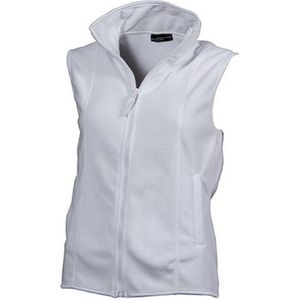 James and Nicholson Vrouwen/dames Microfleece Vest (Wit)