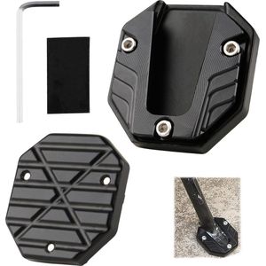 Aluminium motorfiets zijstandaard verlengingsplaat - verbrede pedalen voor betere stabiliteit op zijstandaard - motorfiets accessoire .
