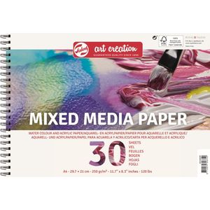 Talens Art Creation Mixed Media Papier wit A4 250 g 30 Vellen - FSC-MIX
