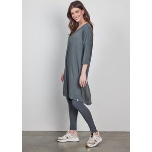 DIDI Dames Easy loose dress 3/4 sleeves - donkergrijs maat 46