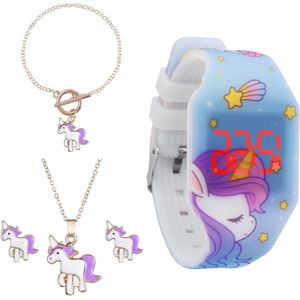 Digitale LED Horloge Kinderen - Zachte Silicone Band - Tijd en Datum Weergave