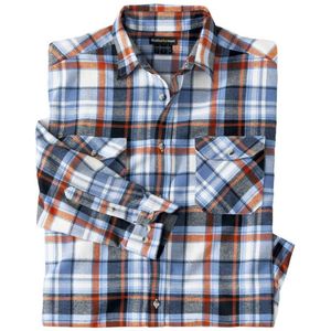 ATLAS FOR MEN - Geruit flanellen overhemd Indian Summer - Heren - Verkrijgbaar in grote maten - 4XL