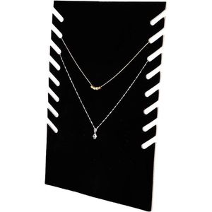 Ketting Display Hanger Zwart Flanel - Ketting Sieraden Display Stands Rack - Shows Juweliers Thuis .