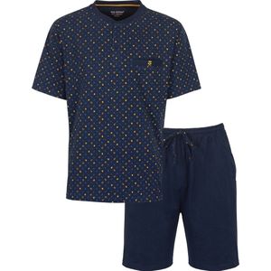 Paul Hopkins Heren Shortama - Pyjama Set - 100% Katoen - Blauw - Maat L