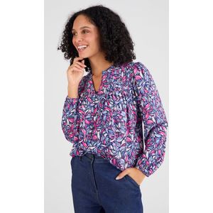 Damart - Overhemdblouse pure viscose - Dames - Blauw - 52