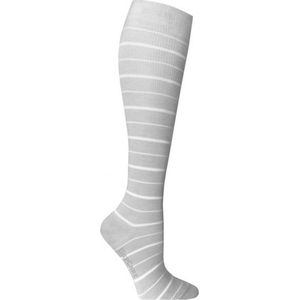 Supcare compressie sokken maat S (37-39) – bamboo white - trendy compressiekousen – steunkousen – ademend – gezwollen, vermoeide en pijnlijke benen & voeten – spataderen - dagelijks gebruik – vliegreizen – zwangerschap – dames en heren