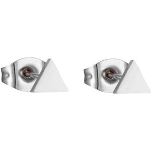 Aramat Jewels Oorbellen - Stalen Driehoek Oorbellen RVS - Roestvrij staal - Mannen - Kinderen - [3mm,4mm,5mm,6mm,7mm,8mm]