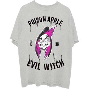 Disney Snow White - Evil Witch Poison Apple Unisex T-shirt - S - Grijs