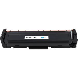 HP CF411X HP 410X – Toner – Cyaan – 5.000 pagina's – Compatible LaserJet Pro M377dw M452dw M452nw M477fdn M477fdw M477fnw Cartridge Patroon Vervangend HP410X Printer Tonercartridge Alternatief Blauw Cyan