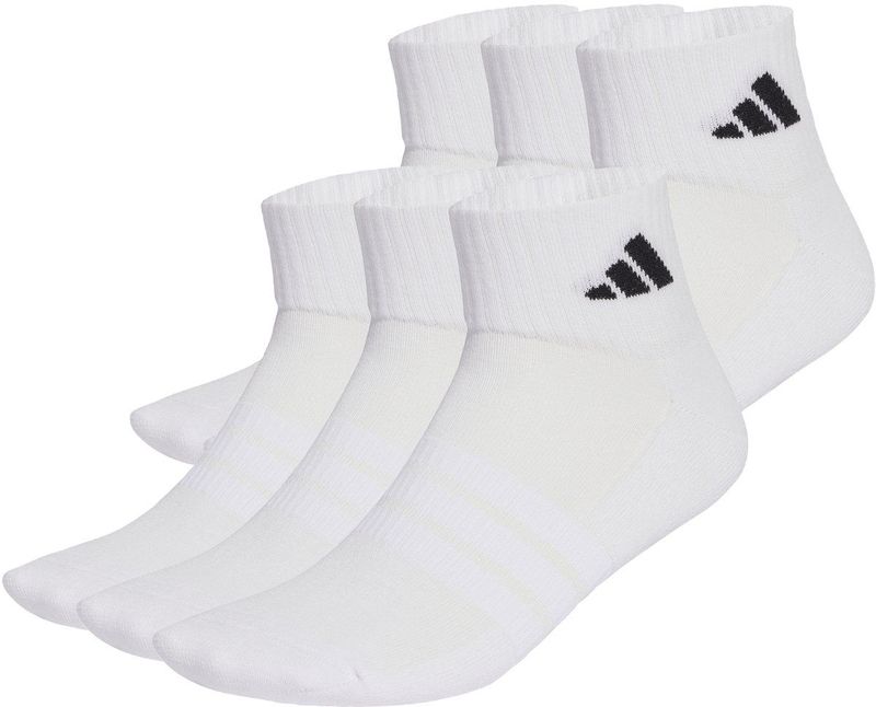 adidas Performance Cushioned Essentials Enkelsokken 6 Paar - Unisex - Wit