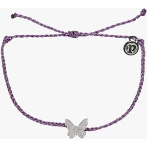 Pura Vida- Butterfly in Fright- Armband - Zilver- Paars- Vlinder