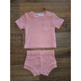 Minoti - Summer Set - Rib Setje - Roze - Newborn