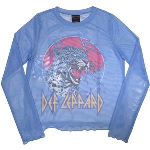 Def Leppard - Lightning Leopard Longsleeve top - 2XL - Blauw