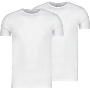 Slater 8100 - Tencel 2-pack T-shirt ronde hals korte mouw wit XXL