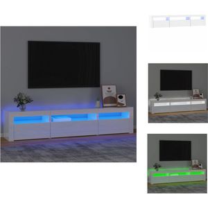 vidaXL TV-meubel - TV-meubel - 195x35x40cm - Hoogglans wit - Kast