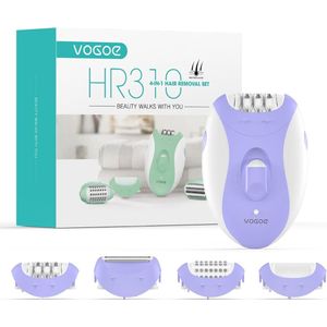4-in-1 Draadloze Epilator voor Vrouwen - Pijnloze Haarverwijderaar voor Gezicht, Benen, Armen en Bikinilijn