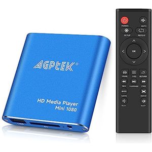Mini 1080P Full HD Mediaspeler met Afstandsbediening voor MP3, WMA, OGG, AAC, FLAC, APE, AC3, DTS, ATRA