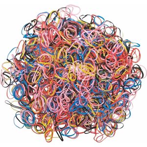 1000x Gekleurde Mini Elastiekjes - Haarelastiekjes - Paardenelastiekjes - Meisjes - Baby - Kinderen - Haar Elastiekjes - Elastiek - Extra Sterk - Classic Mix - 1000 Stuks