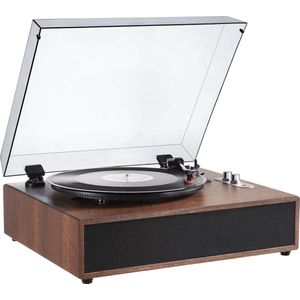 Bluetooth platenspeler met 3 snelheden en geïntegreerde luidsprekers - Ondersteuning voor 33/45/78 toeren en RCA-uitgang