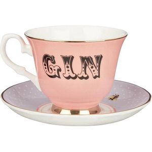 Yvonne Ellen - British serie - Gin Theekop & bordje - Bone China