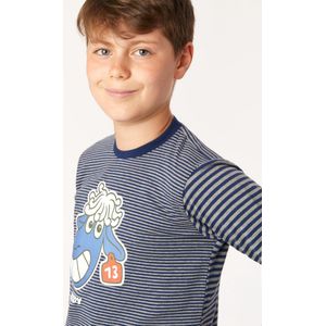 Woody pyama jongens - schaap - streep - 222-1-PLD-Z/929 - maat 152