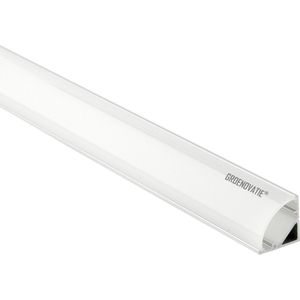 Groenovatie LED Strip Profiel Hoek - 1,5 meter - Aluminium - Compleet
