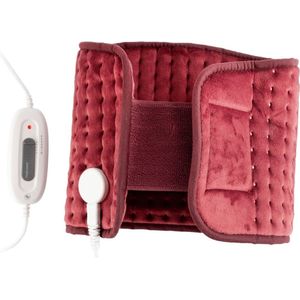 Sanitas SHK 42 Elektrisch Warmtekussen - Warmteband voor buik en rug - 6 Warmtestanden - Snelle opwarming - Automatische uitschakeling - Verstelbare band - Machinewasbaar tot 30 °C - Rood