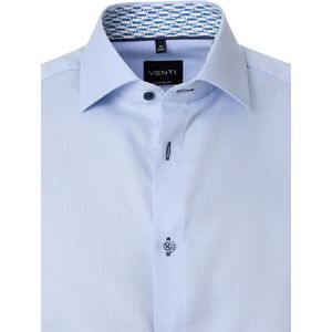 Venti Blauw Overhemd Oxford Weving Modern Fit Strijkvrij - 3XL