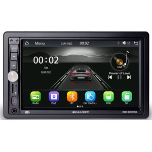 Caliber 2 DIN Autoradio - DAB+ - Autoradio met Bluetooth - Multimedia - 7"" Touchscreen - 4 x 75 Watt - Wireless Android Autolink - Handsfree bellen - USB-C Oplader (RMD807DAB)