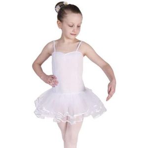 Dancing Daisy - Balletpakje - Wit - Vaste Tutu - Meerlaags