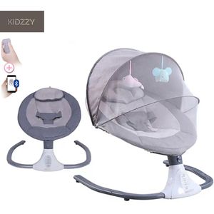 Kidzzy Baby Swing - Wipstoel Elektrisch - Schommelstoel - Elektrische Babyschommel - Bluetooth en Muziek - 4 Snelheden en Timer