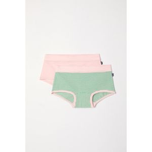 Woody boxershort meisjes - lichtroze/groen - gestreept - 241-10-SHD-Z/039 - maat 92