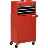 DURHAND - 2-in-1 Werkzeugwagen - Zwart - Staal - 3 Schubladen