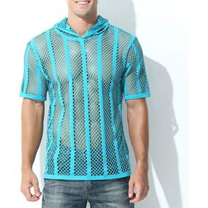 Transparant shirt heren - Visnet look - Festival - Body - Feesten - Sexy - Erotisch - Goede kwaliteit