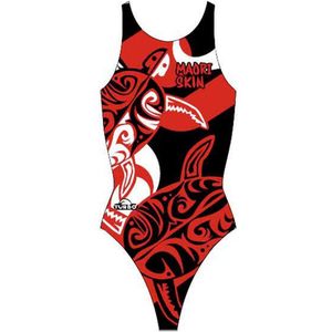 Turbo Maori Skin Tattoo Zwemkleding Rood S Vrouw