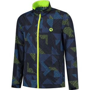 Rogelli Electro Hardloopjack - Heren - Donkerblauw, Zwart, Fluor - Maat 2XL