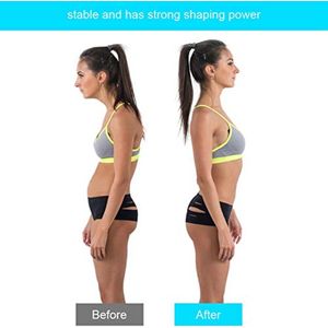 Unisex Rugsteun Houding Brace, Correctie Tape Riem Krachttraining Hunchback Corrector Zittend Brace Zwart Atletiek