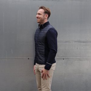 Calvin Klein Men Wrangell Hybrid jacket - Golfjas Voor Heren - Winddicht - Donkerblauw - XXL