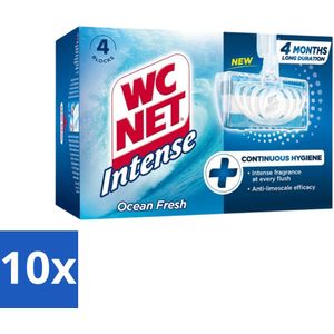 WC Net - Toiletblok - Ocean Fresh - 4 Blokjes - Bulkverpakking - 10 stuks