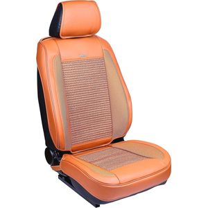 Volledige voorstoelhoes Compatibel met Zijairbag - Model R2 Camel met 6 cm Schuimrubber | Universele en Ergonomische Stoelhoes