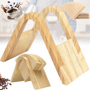 Bamboe Koffiefilterhouder - Duurzaam en Stijlvol - Organiseer en Bewaar je Koffiefilters Efficiënt - Geschikt voor Diverse Maten - Natuurlijke Keuken Accessoire