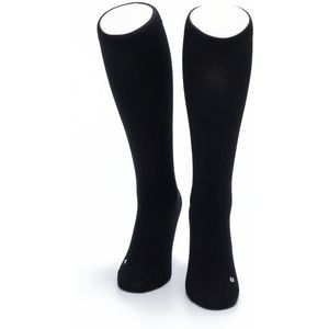 WeirdoSox - Compressie sokken - Knie hoogte - Steunkousen voor vrouwen en mannen - 1 paar - Zwart 35/38 - Ideaal als compressiekousen hardlopen - compressiekousen vliegtuig