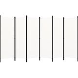 Kamerscherm - Wit - Stof 100% Polyester - Gepoeerdercoat IJzer - 6 Panelen