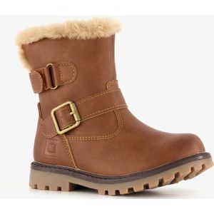 Blue Box gevoerde meisjes biker boots cognac - Maat 24