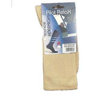 Steunkniekous katoen Pilot Relax-44-46-Beige, visone